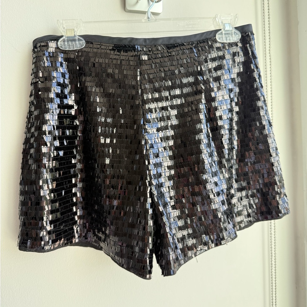 Black Sequin Shorts, Size M